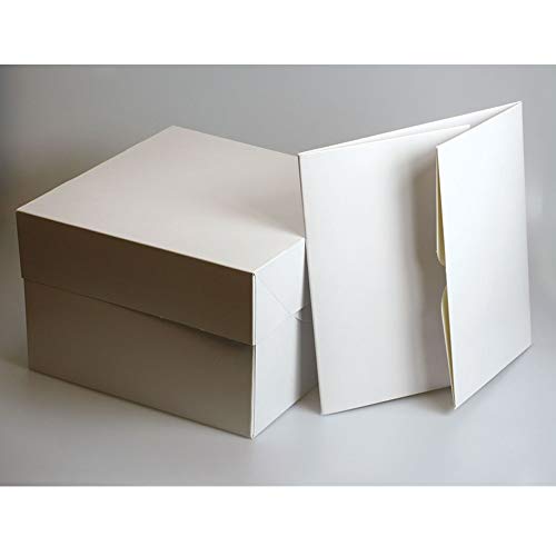 Cajas para tartas de color blanco, cuadradas de 25,4 cm (254 mm) (Paquete de 10)