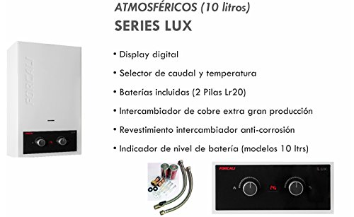 Calentador de agua a gas 10 litros Forcali BUTANO/PROPANO