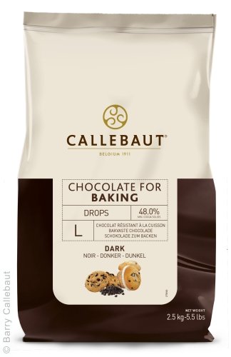 Callebaut - Gotas de Chocolate Negro para Hornear 2,5kg