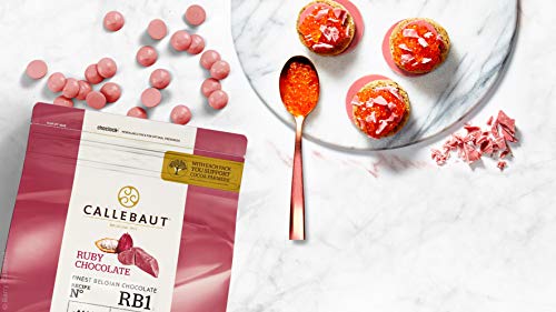 CALLEBAUT Receipe RB1 – Ruby Kuvertüre Callets, chocolate rosa, 47,3 % cacao, 2,5 kg – 1 Pack