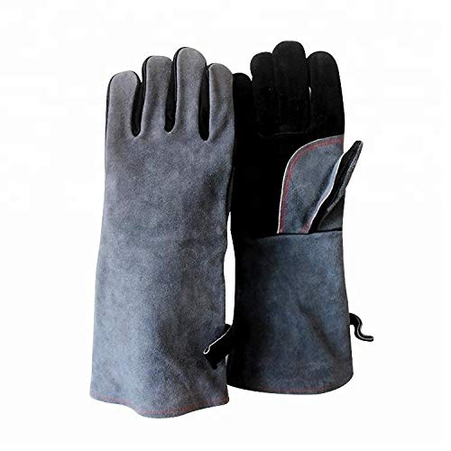 Calma Dragon Guantes de Horno Cuero Resistente al Calor Guantes para Hornear Guantes para Barbacoa, Guantes para Cocinar Microondas, Parrilla 1 Par