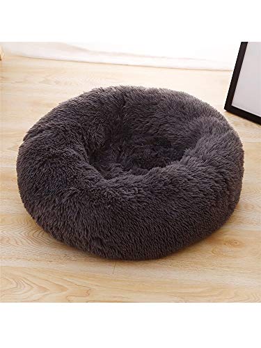 Cama para mascotas mullida y calmante para gato, cojín de peluche suave y relajante para cachorros, cama para gatos, cama redonda para perros pequeños, medianos y gatitos, alivia la ansiedad