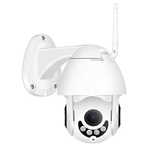 Cámara PTZ 1080P con la cámara de visión nocturna de detección de movimiento de 320 grados de giro de 90 grados WiFi Seguridad Domo Pan Tilt para la ranura cubierta exterior Soporte de tarjeta TF