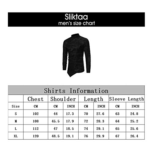 Camisas de Vestir Casual para Hombre Camisas Steampunk Blancas y Negras de Vino Negro Camisa de Manga Larga Slim Fit con Cuello Abotonado con Cuello Abotonado Camisas