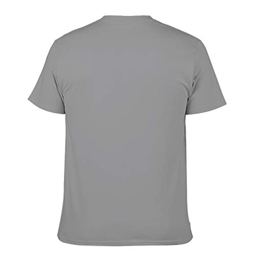 Camiseta para hombre con diseño de martillo vikingo, dragón, escandinavo, runas de oro, impresión divertida Gris oscuro. XXL