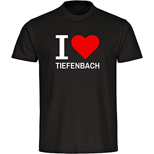 Camiseta para hombre con texto "I Love Tiefenbach", color negro, talla S - 5XL Negro XXXXXL