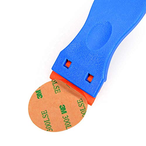 CANOPUS Raspador de plástico con 10 piezas de cuchillas de afeitar de plástico, rasqueta Vitroceramica Rascador, Rasquetas Rascador, ideal para raspar pegatinas de vidrio, etiquetas, calcomanías