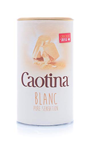 Caotina blanc, Cacao en Polvo de Chocolate Blanco Suizo, Bebida Caliente de Chocolate, Bote, 500 g