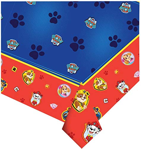 CAPRILO Lote de 2 Manteles Decorativos Infantiles para Mesas Patrulla Canina 120 x 180cm. Regalos Fiestas de Cumpleaños, Bodas, Bautizos, Comuniones y Eventos.  Decoración Hogar.