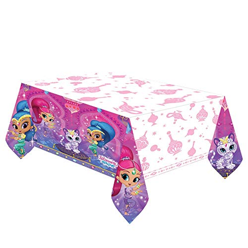 CAPRILO Lote de 2 Manteles Decorativos Infantiles para Mesas Shimmer y Shine 137 x 243 cm. Juguetes y Regalos Fiestas de Cumpleaños, Bodas, Bautizos, Comuniones y Eventos.  Decoración Hogar.