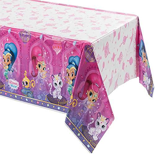 CAPRILO Lote de 2 Manteles Decorativos Infantiles para Mesas Shimmer y Shine 137 x 243 cm. Juguetes y Regalos Fiestas de Cumpleaños, Bodas, Bautizos, Comuniones y Eventos.  Decoración Hogar.