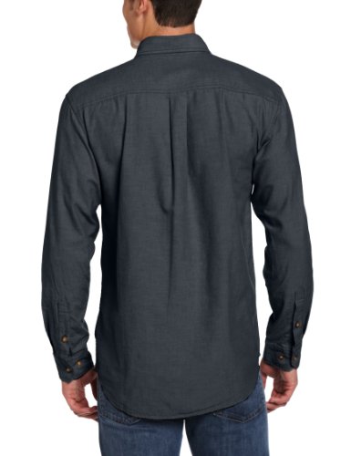 Carhartt .S202.BKC.S008 L/S - Camiseta de Manga Larga, Color Negro Chambray, Talla XXL