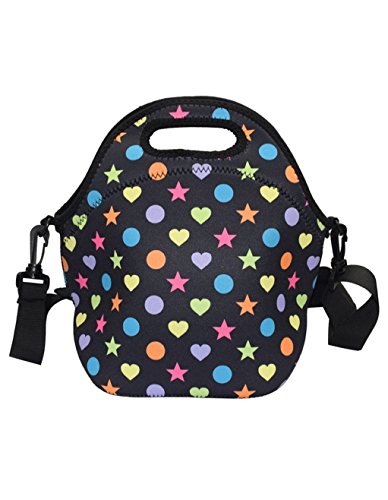 Case Wonder Bolsa Porta Alimentos - Neopreno Bolsa Almuerzo / Bolsa Comida/ Bolsa Térmica Porta Alimentos / Fiambreras Comida Trabajo con Correa de Hombro para Infantil Escolares Trabajo Picnic