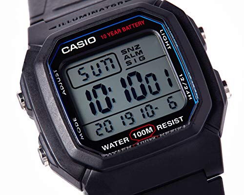 Casio Collection W-800H-1AVES, Reloj Digital Unisex, Negro