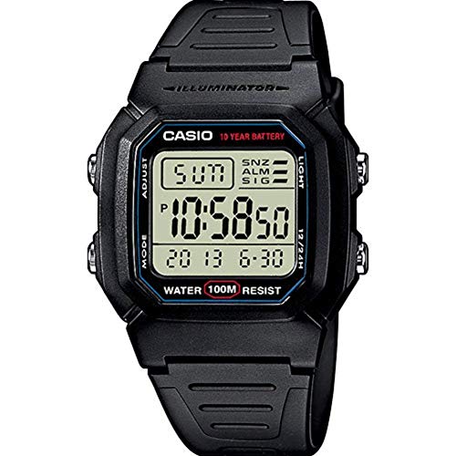 Casio Collection W-800H-1AVES, Reloj Digital Unisex, Negro