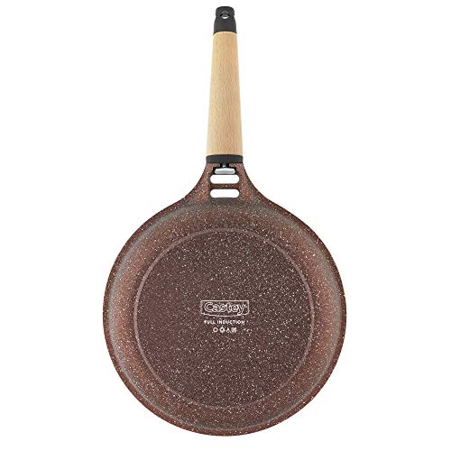 Castey - Sartén Inducción Terracota Mango Cedro 20Cm