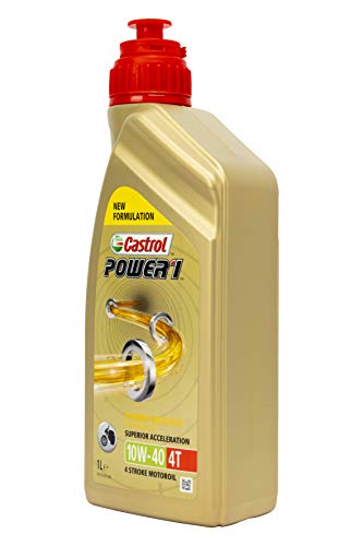 Castrol 15043E Aceite DE Motor Power 1 4T 10W40 1 Litro, Dorado, 1L