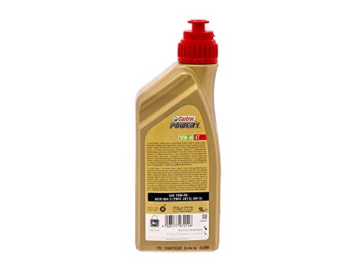 Castrol 15043E Aceite DE Motor Power 1 4T 10W40 1 Litro, Dorado, 1L