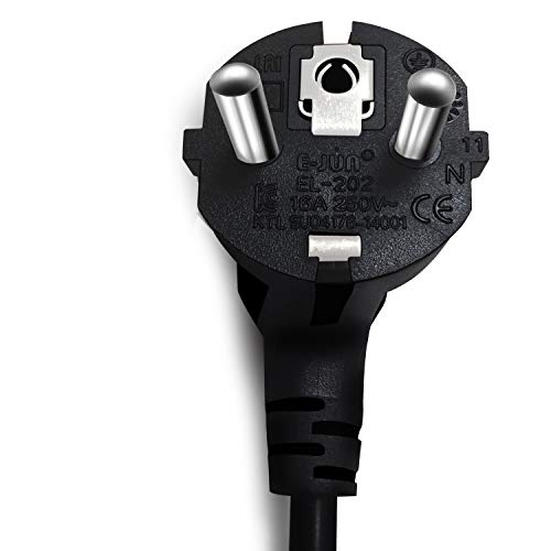 CE Aprobar Certificación EU KEMA EUR Power Cable Alimentación 16A 250V para Lenovo Acer Sony Samsung HP DELL ASUS Computadora Escritorio Host, Impresora, Copiador, Maquina Cafe, Horno - 3M / 10 Feet