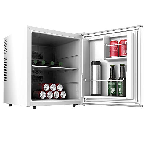 Cecotec mini bar GrandCooler 10000 Silent White, de 46 L de capacidad, eficiencia energética A+, tecnología termoeléctrica, silencioso, luz LED interior y sistema Auto Defrost