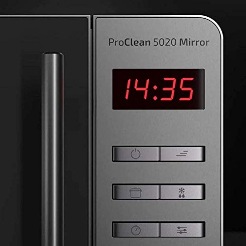 Cecotec ProClean 5020 Mirror - Microondas 700 W, Capacidad de 20L, Revestimiento Ready2Clean, 5 Niveles Funcionamiento, 8 Programas, Temporizador 60 min, Pantalla LED