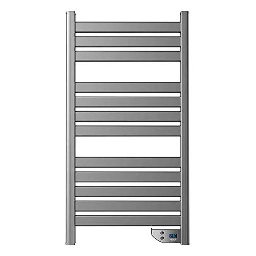 Cecotec Ready Warm 9050 - Toallero de bajo Consumo, doble Función Radiador y Seca Toallas, Apto para Baño (IP24), Temporizador, Pantalla, Diseño Moderno, 500 W, Gris