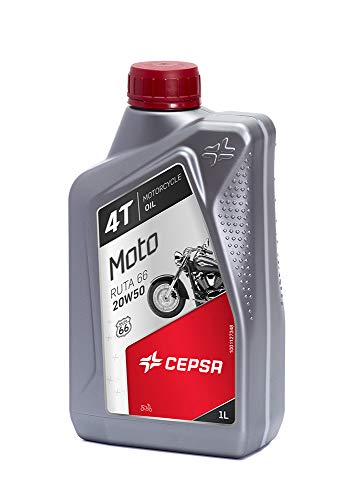 CEPSA Moto Ruta 66 20W50 1L-Lubricante Mineral Multigrado para Motos de 4T