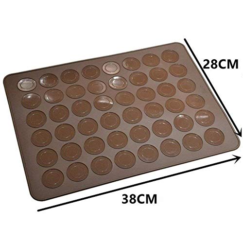 ceshumd Macarons Back Matte Forma para macarons Francés Macarons Making Juego de 48 Capacidad macaron silicona Back Matte Mold Mode y decorar Pen antihielo Consejos con 4 boquillas