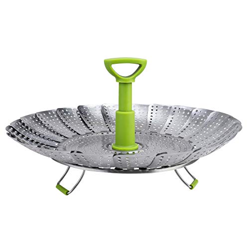 Cesta de Vapor Plegable Acero Inoxidable Vaporera de Verduras Cesta de Frutas Apto para Diversos Tamaños de Ollas 18 a 28 cm