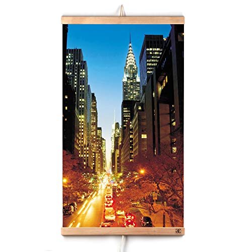 CG Home Calefacción Por Infrarrojos Calefacción de Pared Cuadro de Manhattan - Placa Calefactora de Pared Eléctrica 230V 430W. Eficiencia Energética - Calentamiento Rápido Flexible - Seguro.