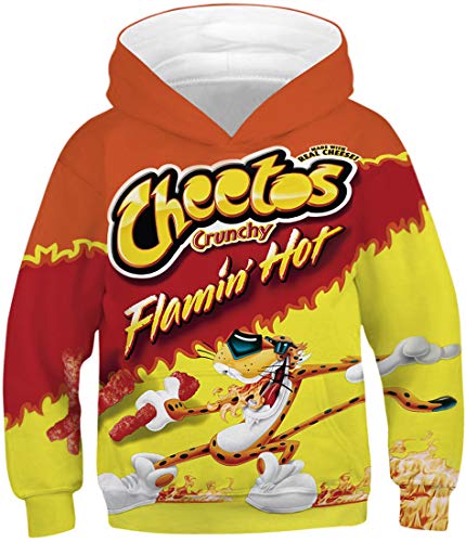 Chaos World Niños Sudaderas con Capucha 3D Impreso Hoodies Sweatshirt Bolsillos de Mangas Largas (Pantera Amarillo,XL)