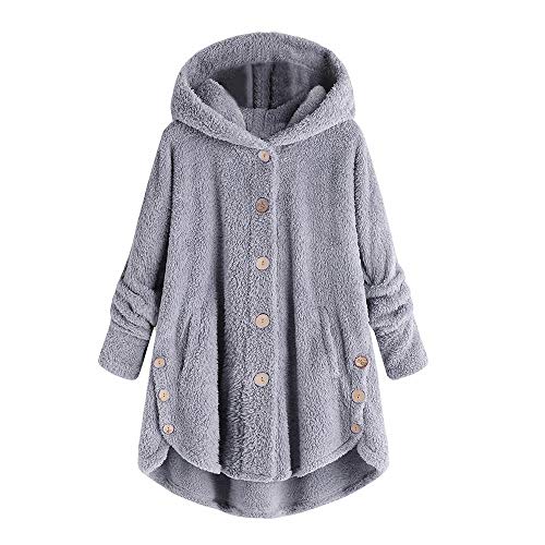 Chaquetas de Lana con Capucha Tallas Grandes Elegantes Rebajas Invierno para Mujer,PAOLIAN Abrigos Parka Largo Calientes Anchas otoño Señora Chaquetón Acolchado Algodón Rompevientos