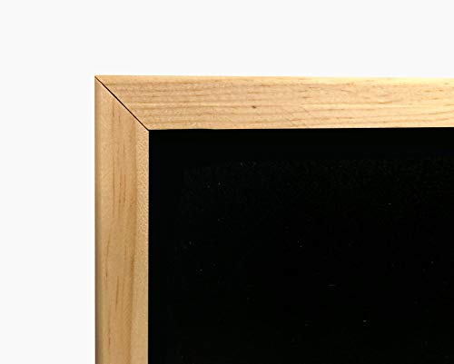 Chely Intermarket, Pizarra Negra 40x60 cm, Enmarcado con Madera sólida, Ideal para Uso Educativo, hostelería y tablón de anuncios. Apto para Uso con Tiza y rotulador de Pizarra.(550-40x60-0,75)