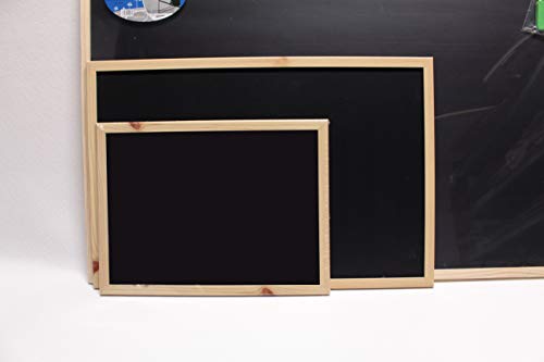 Chely Intermarket, Pizarra Negra 40x60 cm, Enmarcado con Madera sólida, Ideal para Uso Educativo, hostelería y tablón de anuncios. Apto para Uso con Tiza y rotulador de Pizarra.(550-40x60-0,75)