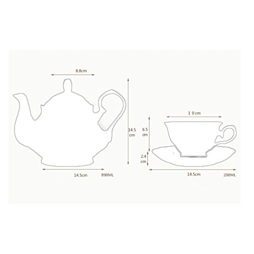 CHENGYI cafetera de CER¨¢Mica Copas de CAF¨¦ Exquisito Set de CAF¨¦ de Alta Gama Set de t¨¦ Conjuntos Teteras Tazas