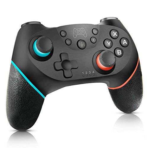 CHEREEKI Controlador Switch, Mando Inalámbrico, Controlador Inálambrico Azul para Nintendo Switch Gamepad Mando de Juegos (Función de Eje giroscópico de Soporte)