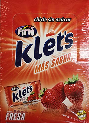 CHICLE KLET´S SIN AZÚCAR SABOR FRESA 200 UD