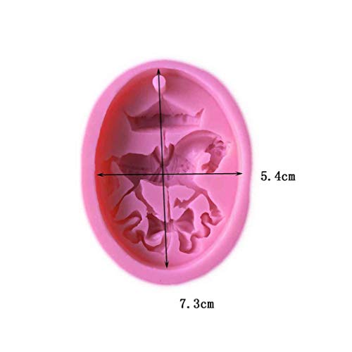 Chowceng Herramientas Decoración Forma Caballo 3D Pastel de Silicona del Molde del jabón Moldes Pasta de azúcar del Caramelo de Chocolate Galletas Moldes para Hornear Boda de Bricolaje