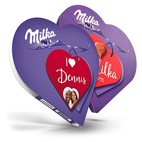 Cioccolato Personalizzato - Corazón de Chocolate Milka Personalizado con Nombre y Mensaje Personal