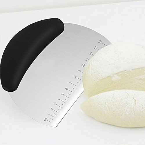 Cisixin Espátula Rasqueta de Acero inoxidable y Picadora de Cocina Repostería Pan Separador