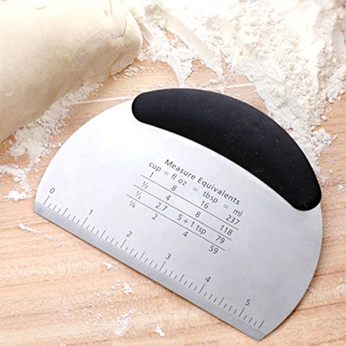 Cisixin Espátula Rasqueta de Acero inoxidable y Picadora de Cocina Repostería Pan Separador