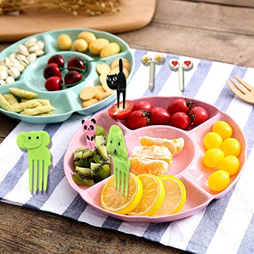 CKANDAY Juego de 40 Alimentos para Animales encantadores Selecciones de Frutas Tenedores, Mini palillo de Dientes de Dibujos Animados Lindo Decoración para los niños Fiesta Bento Lunch Box Sandwich