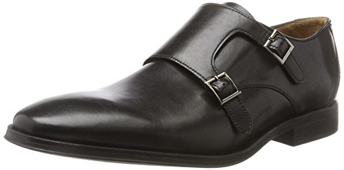 Clarks Gilman Step, Mocasines para Hombre, Negro (Black Leather), 43 EU