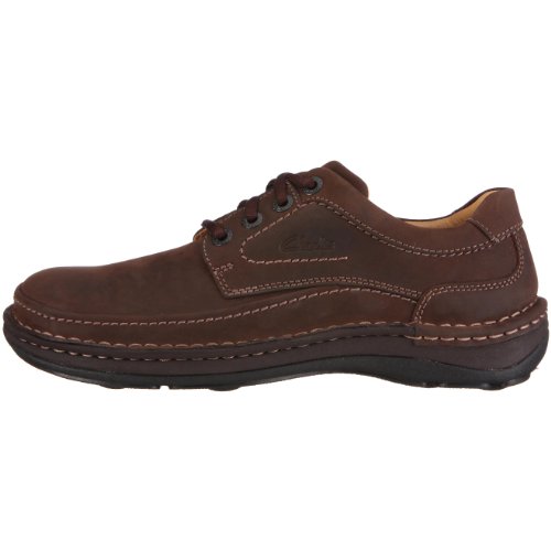 Clarks Nature Three 20340682 - Zapatos casual de cuero nobuck para hombre, color marrón (Ebony Oily), talla 43