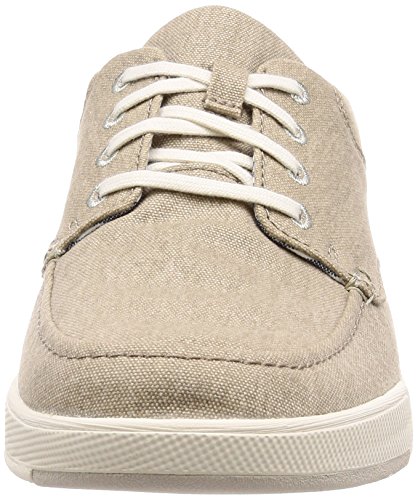 Clarks Step Isle Lace, Zapatos de Cordones Derby para Hombre, Beige (Sand Canvas -), 42 EU