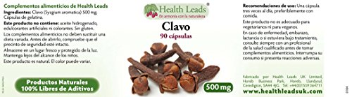 Clavo 500mg x 90 Cápsulas de gelatina (no estearato de magnesio)