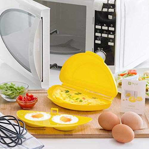 Cocinar Huevos Microondas Poche Tortilla Francesa Sana Rápida Rica Fácil Recipiente Libre BPA Incluye Recetas Pochados