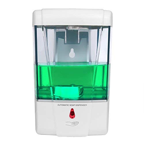 Cofemy Dispensador de jabón de Pared para baño 700ml, dispensador de jabón con detección automática montado en la Pared para jabón líquido, desinfectante para Manos, Gel de baño, baño, Cocina