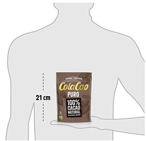 Cola Cao Puro: 100% Cacao Natural y sin Aditivos - 6 Envases de 250g (1500 g)