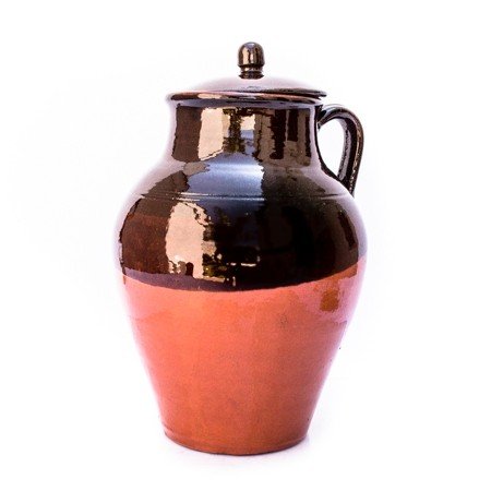 Colì Maioliche e Terrecotte dal 1650 Pignata Rustica con Coperchio Terracotta, Marrone Altezza Altezza 20